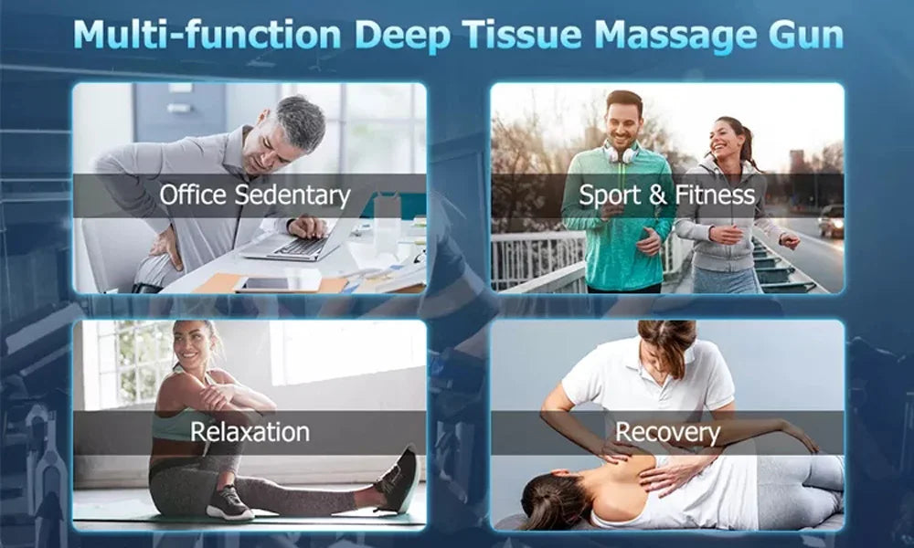 Pistolet de Massage Musculaire Électrique – Récupération Rapide & Détente Profonde