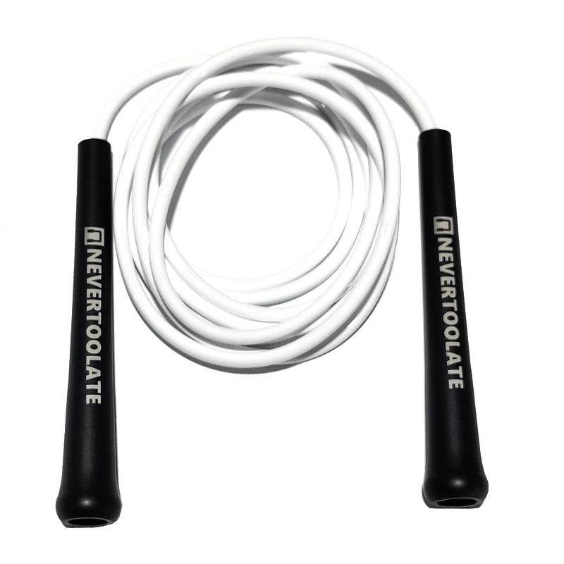 JR100-6  6 mm diameter PVC  WITH THREAD CORE skip rope 15.5cm middle-long handle NEVERTOOLATE GOOD QUALITY