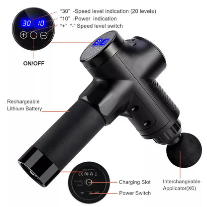 Pistolet de Massage Musculaire Électrique – Récupération Rapide & Détente Profonde