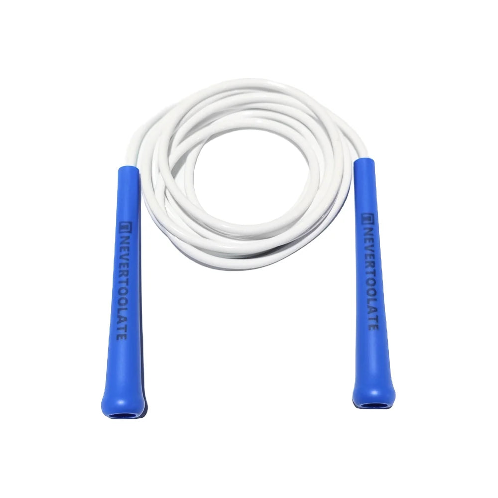 JR100-6  6 mm diameter PVC  WITH THREAD CORE skip rope 15.5cm middle-long handle NEVERTOOLATE GOOD QUALITY